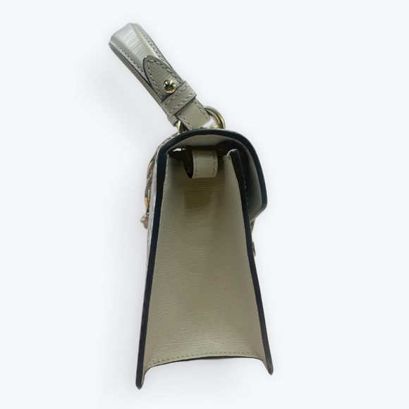 Auth Gucci White Leather Top Handle Ltd Edition Sylvie Heart GG Monogram Handbag - Picture 4 of 16